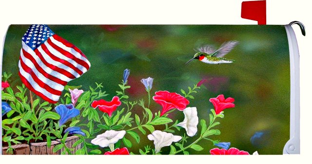 patriotic humming bird american flag mailbox cover amazon